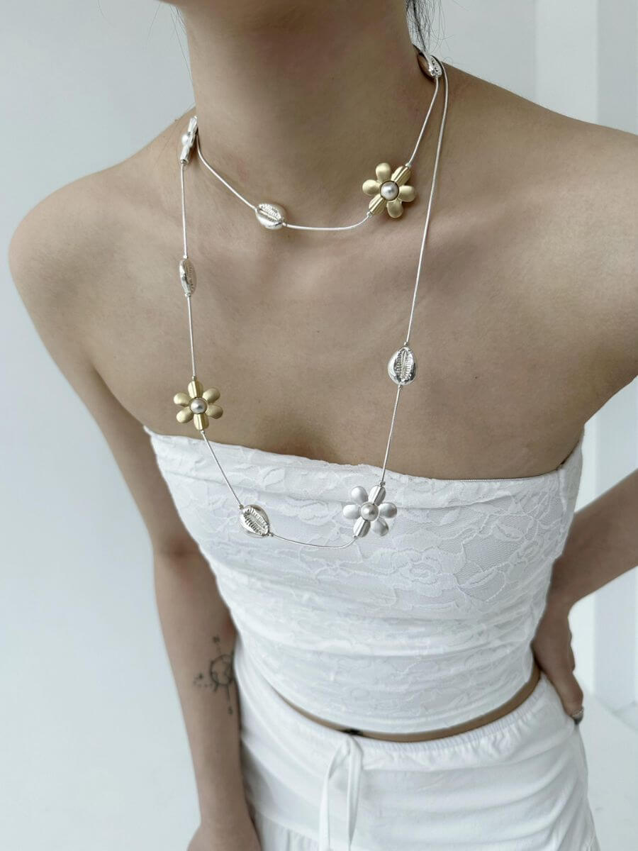 Metal Flower Necklace