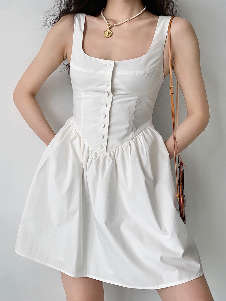 Button Up Mini Dress