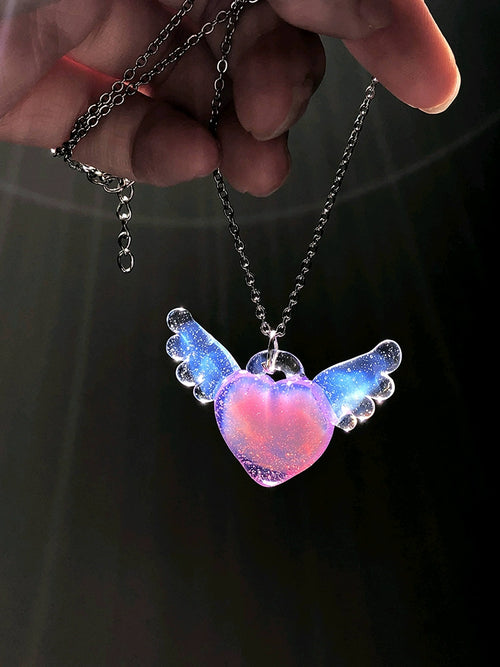 Angel Heart Glass Necklace