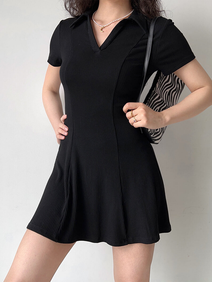 Collared Mini Dress – Fey Goods