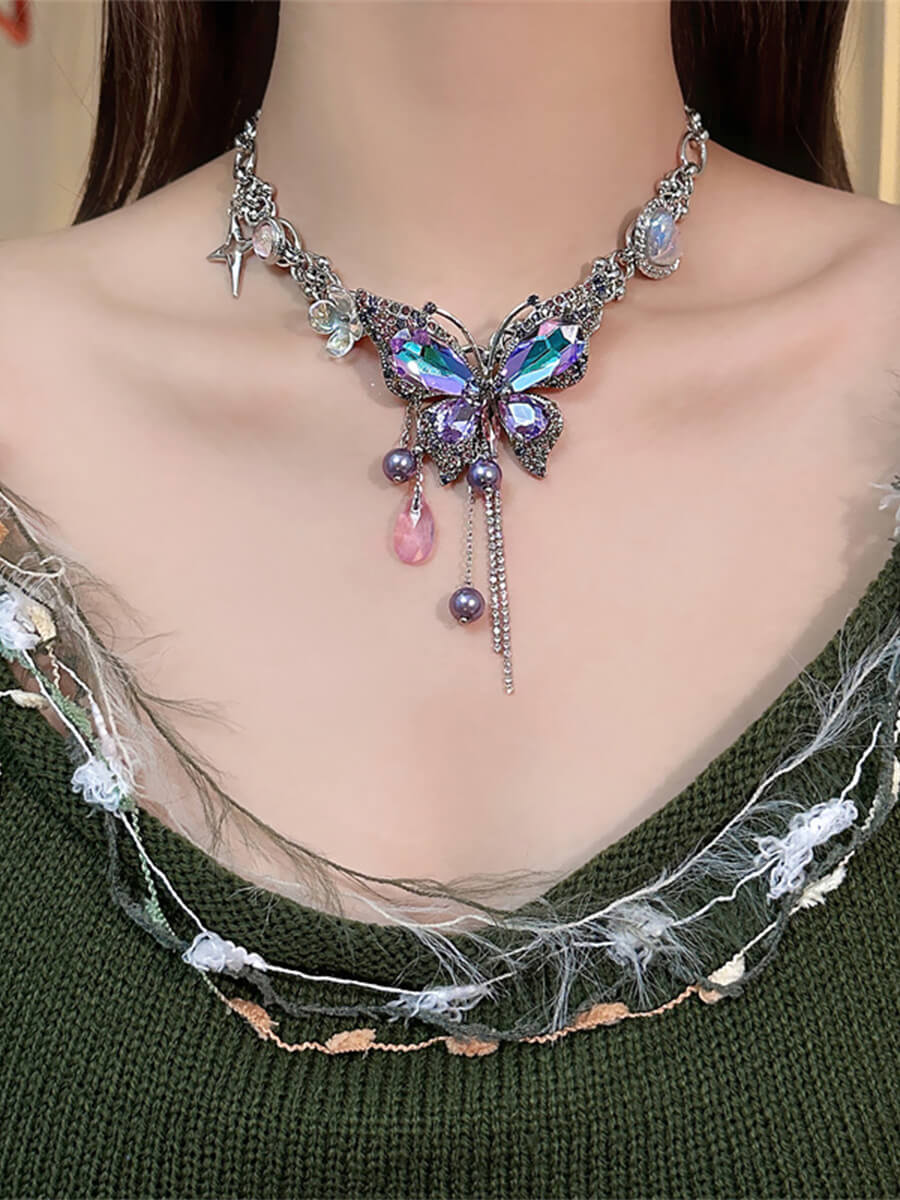 Crystal Butterfly Necklace