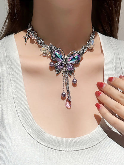 Crystal Butterfly Necklace