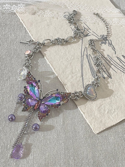 Crystal Butterfly Necklace