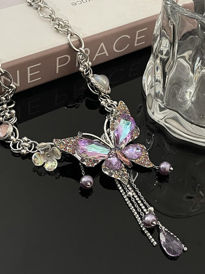 Crystal Butterfly Necklace