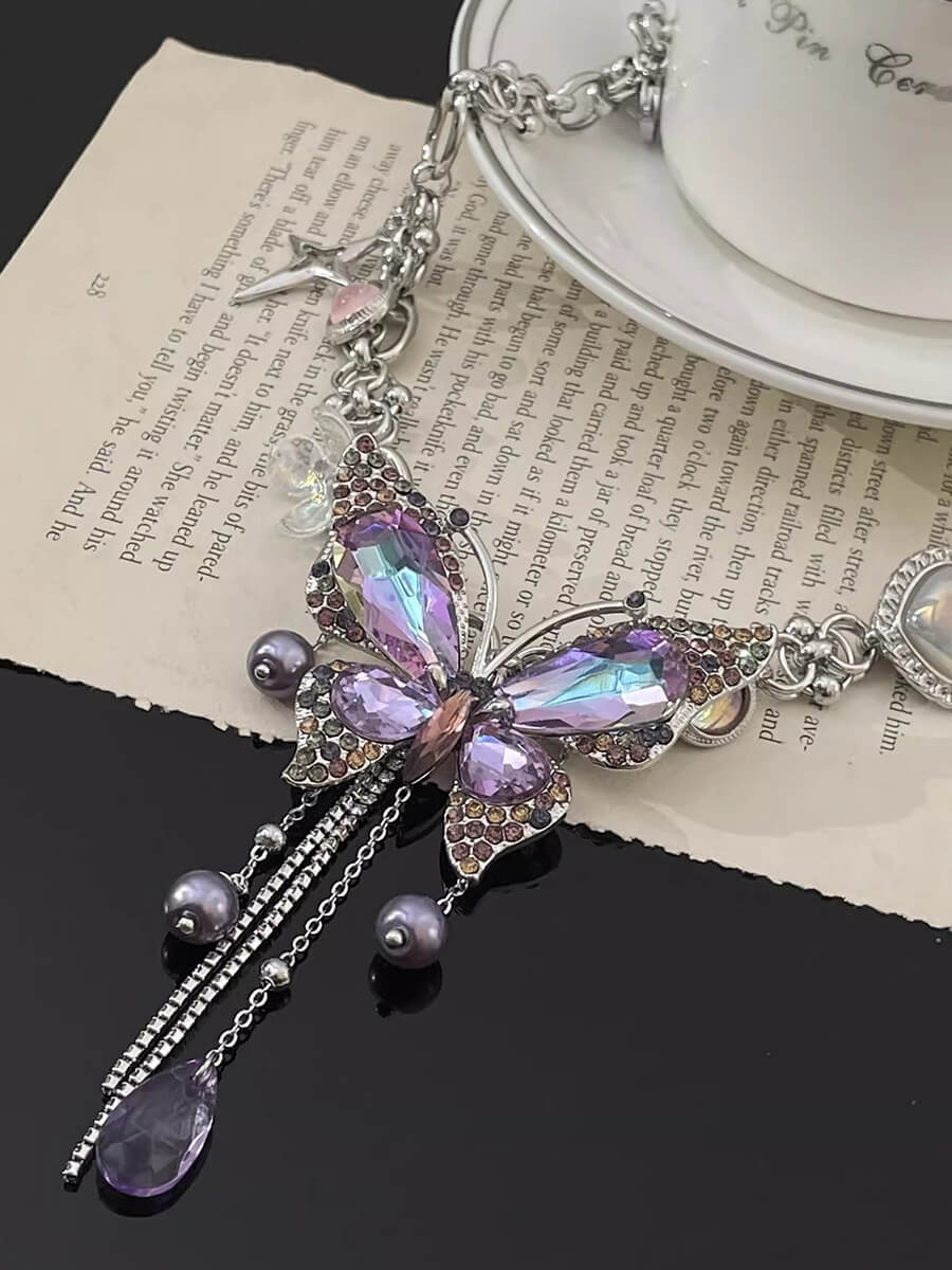 Crystal Butterfly Necklace