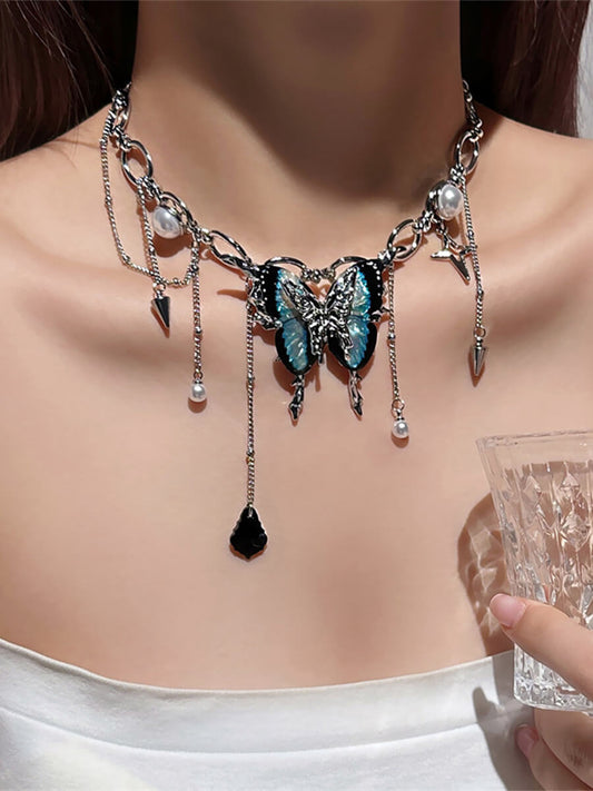 Double Butterfly Necklace