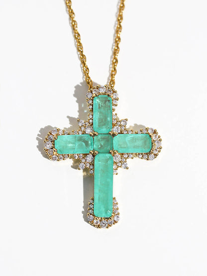 Jade Cross Necklace