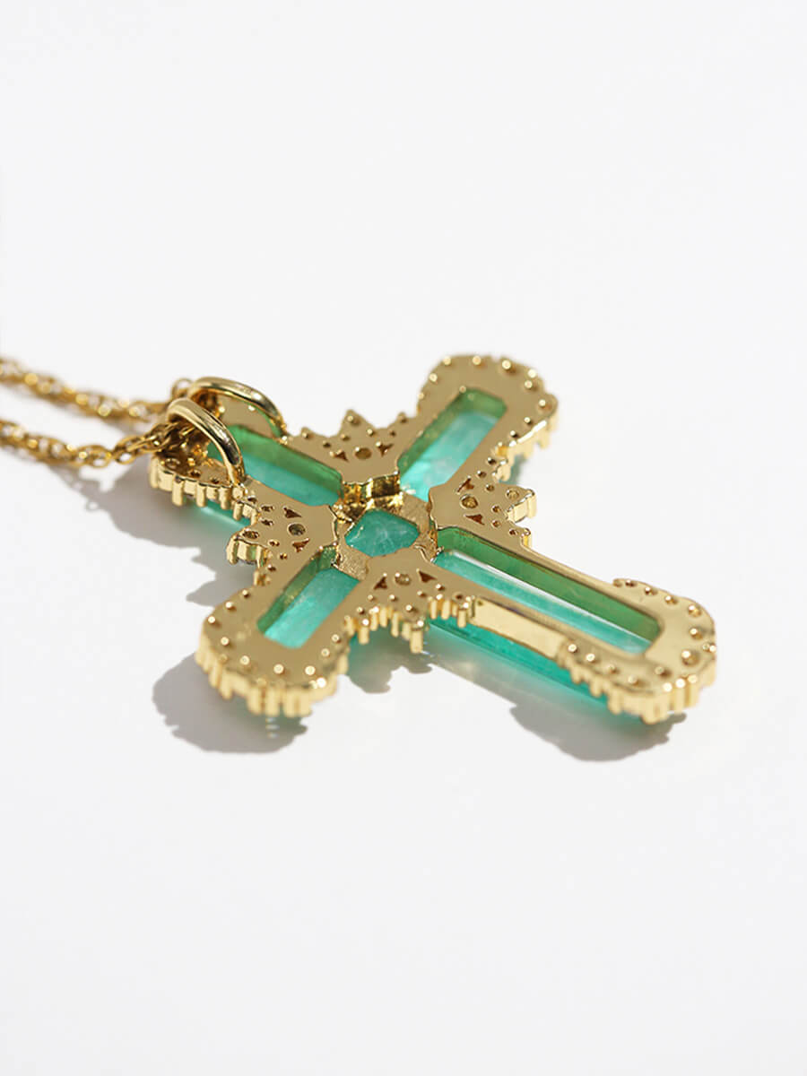 Jade Cross Necklace