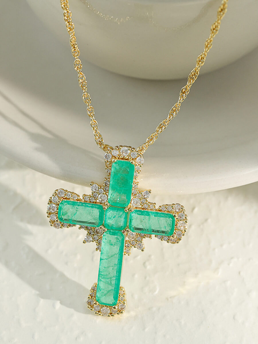 Jade Cross Necklace