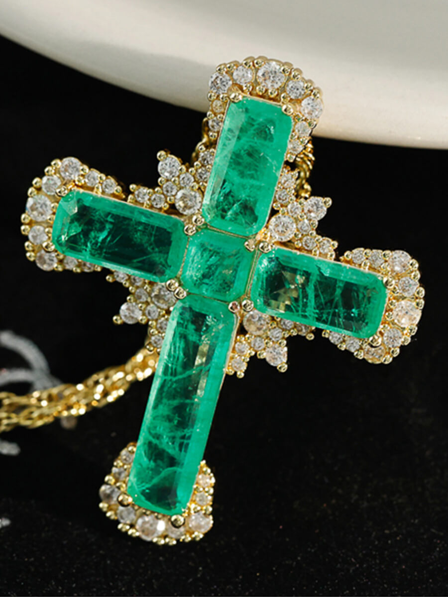 Jade Cross Necklace