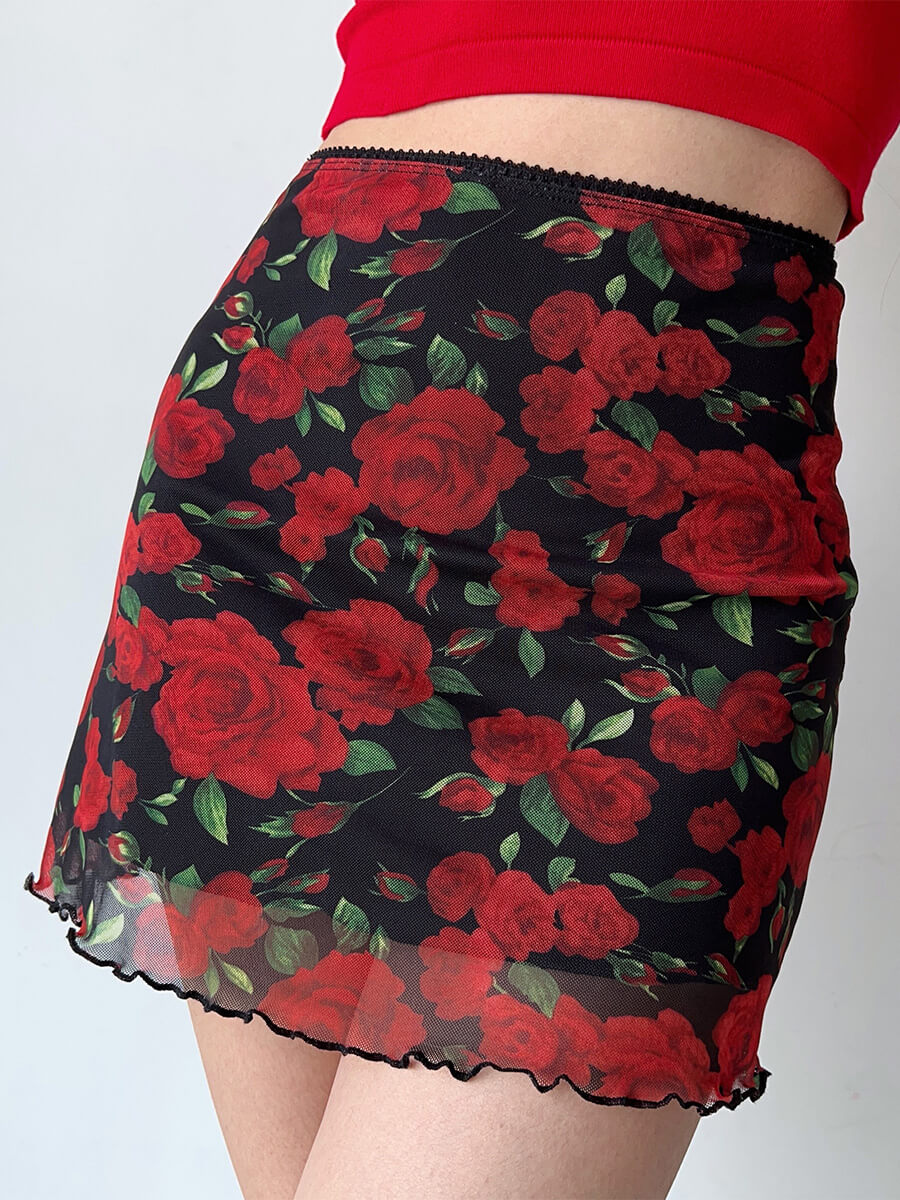 Roses Mini Skirt