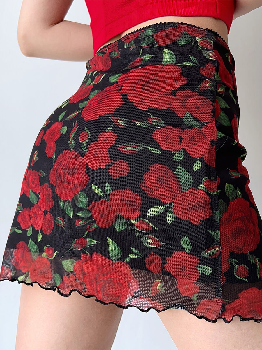 Roses Mini Skirt