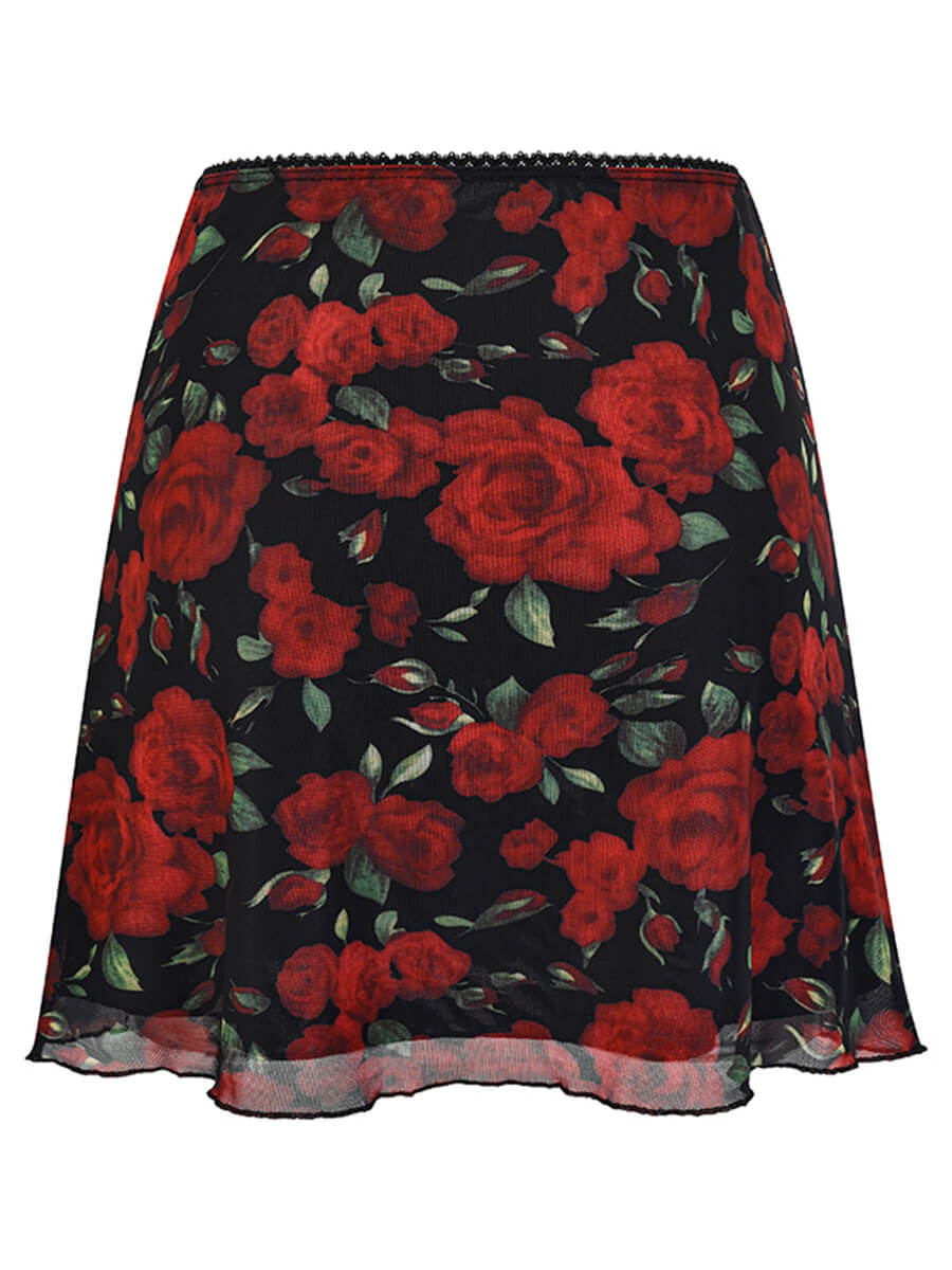 Roses Mini Skirt