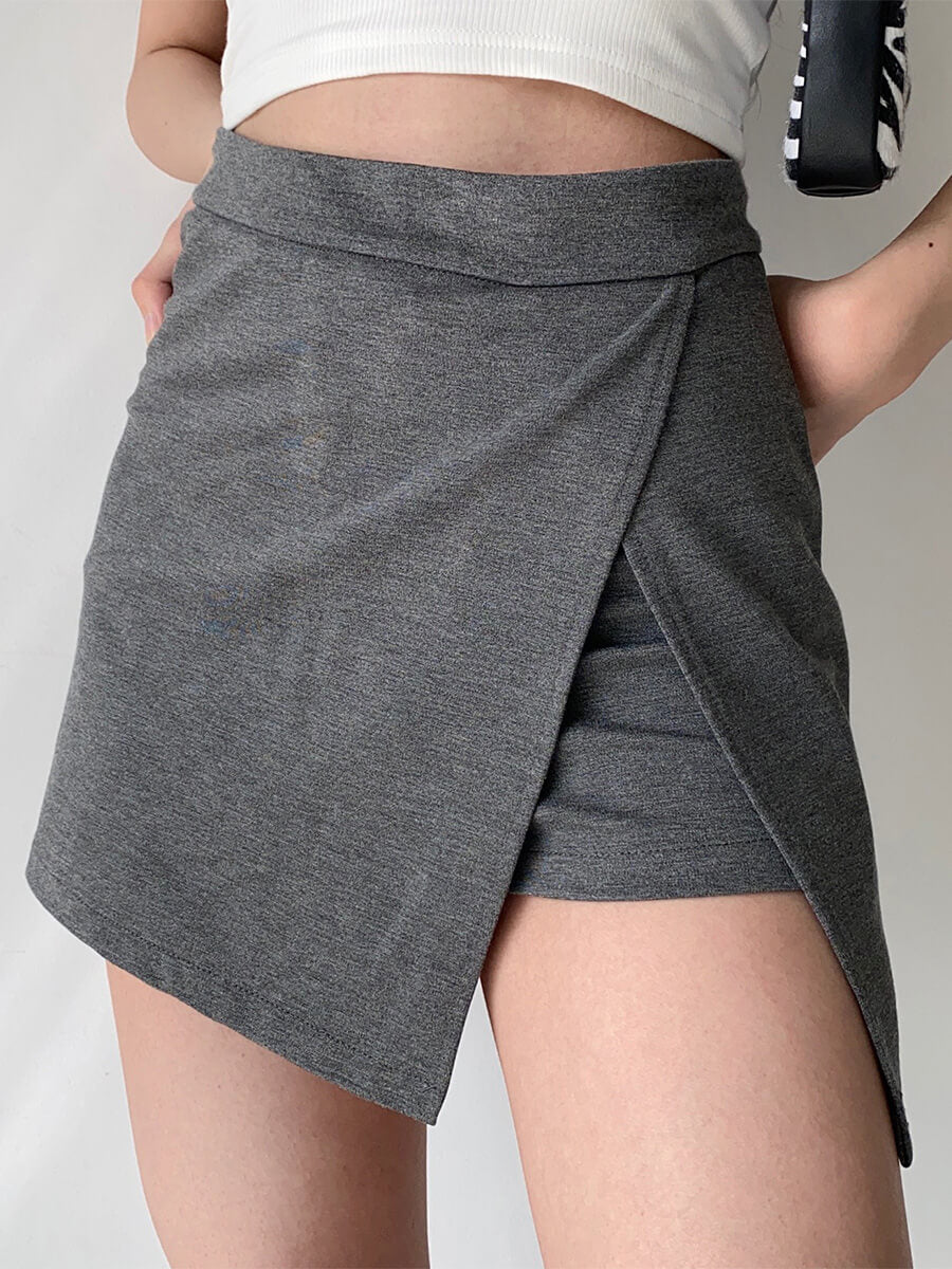 Slit Mini Skirt