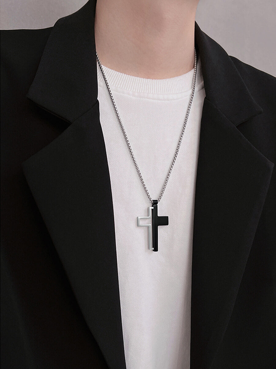 Split Cross Necklace