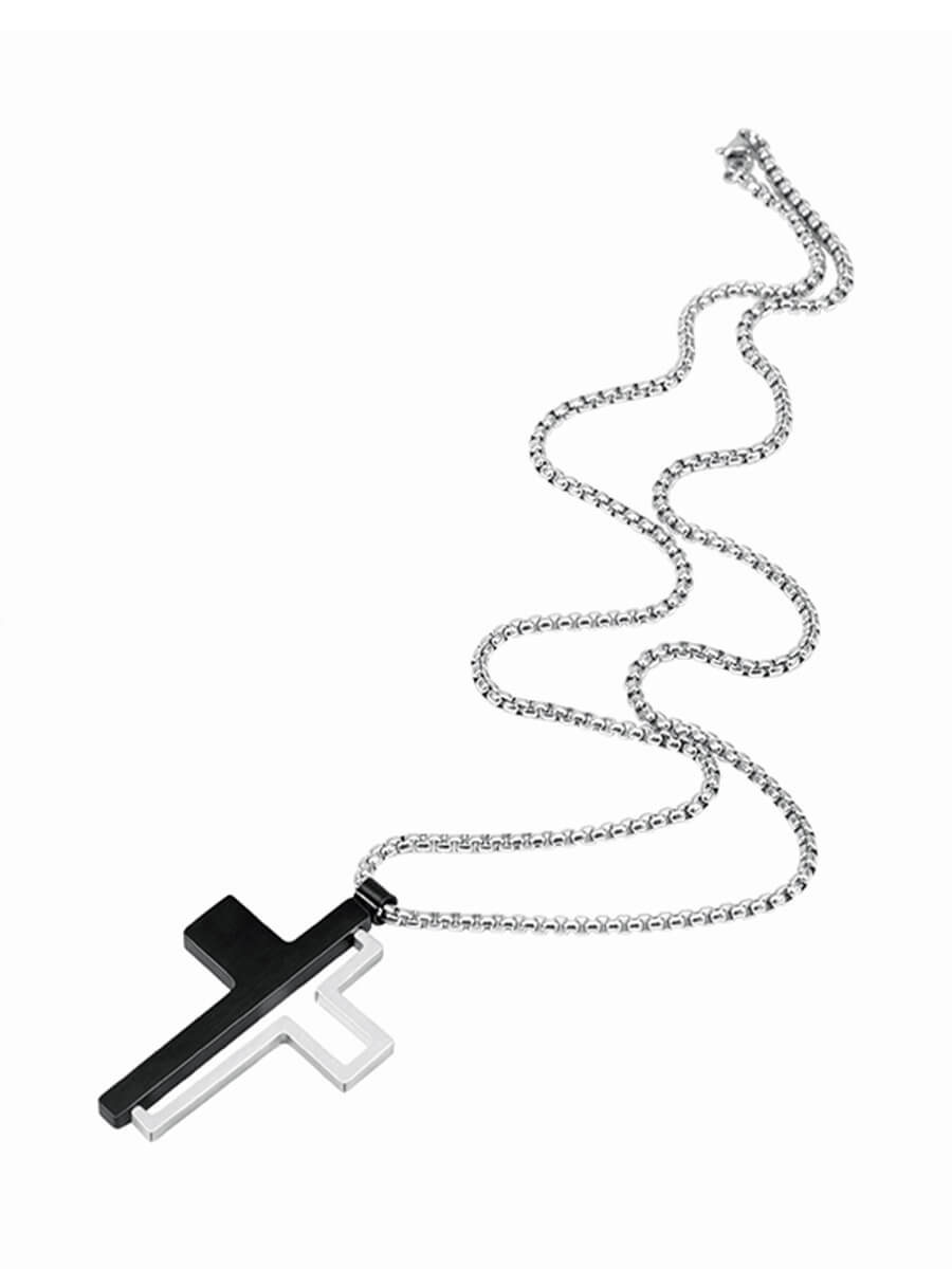 Split Cross Necklace