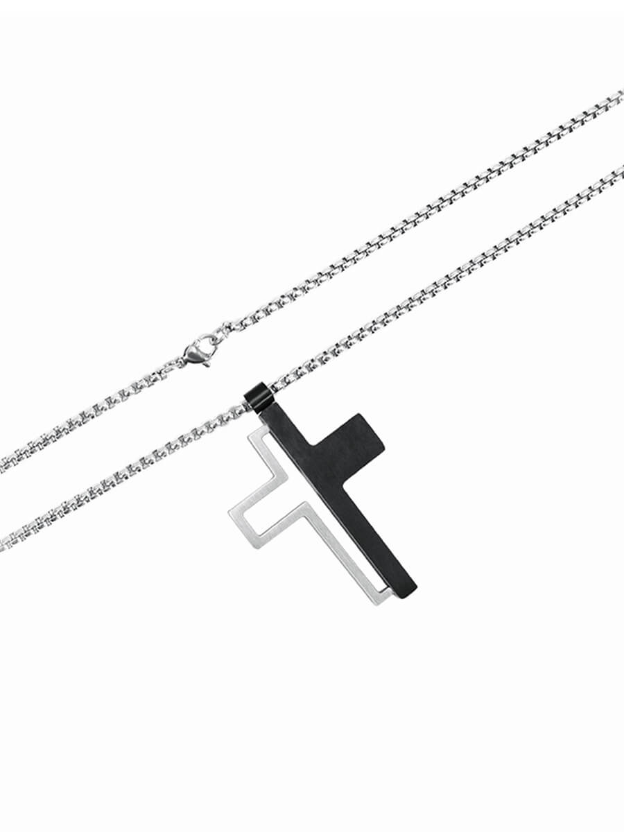 Split Cross Necklace