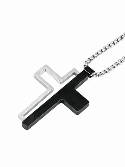 Split Cross Necklace