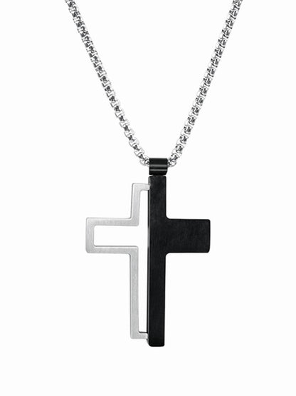 Split Cross Necklace