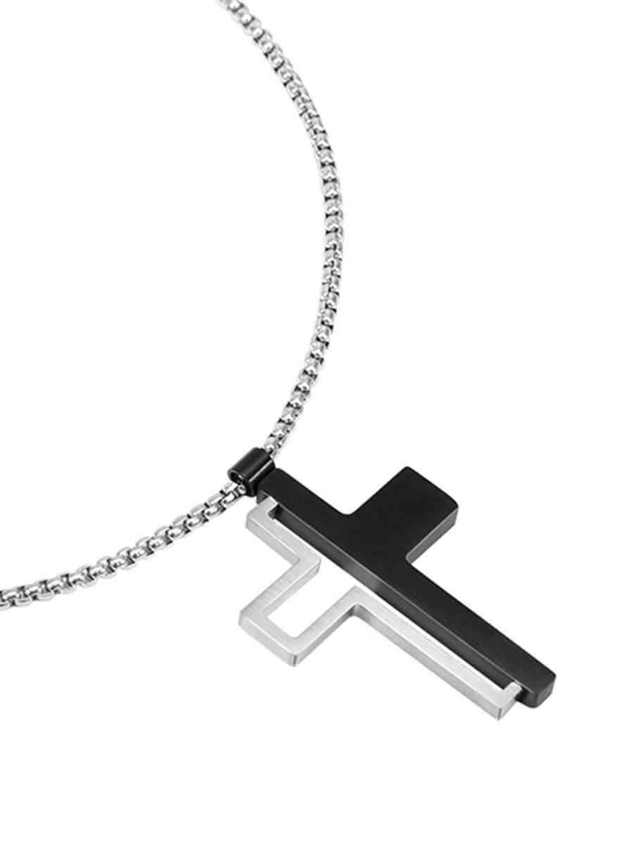 Split Cross Necklace